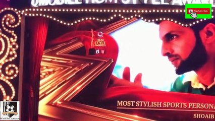 Shahid Afridi Winning Most Stylish Sports Personality Award 2016 HD