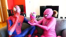 Spiderman & Frozen Elsa vs Spider! Fun Superhero Movie w/ Comics Pop in Real Life :)