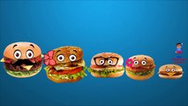 Finger Family Burger Finger Family Nursery Rhyme | 3D Crazy Burger Cartoon Animation Songs