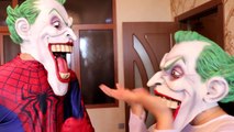 Spiderman Becomes Joker! - Spiderman vs Joker w/ Frozen Elsa Pink Spidergirl, Venom - Superhero Fun