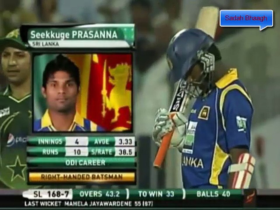 Shahid 'BOOM BOOM' Afridi  5 Wickets Runs 35 vs Sri Lanka 4th ODI 2011 cricket match highlights