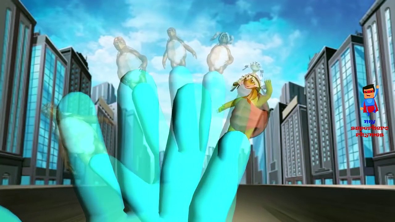 Finger Family Ninja Turtles Cartoon Nursery Rhyme | Animated 3D Tortoise Song for Kids