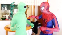 Spiderman meets Aliens vs Frozen Elsa Becomes SpiderElsa Pink Spidergirl and Gorilla Funny Pranks