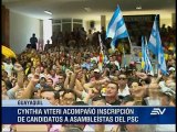 Viteri acompañó a candidatos a la Asamblea a inscripción