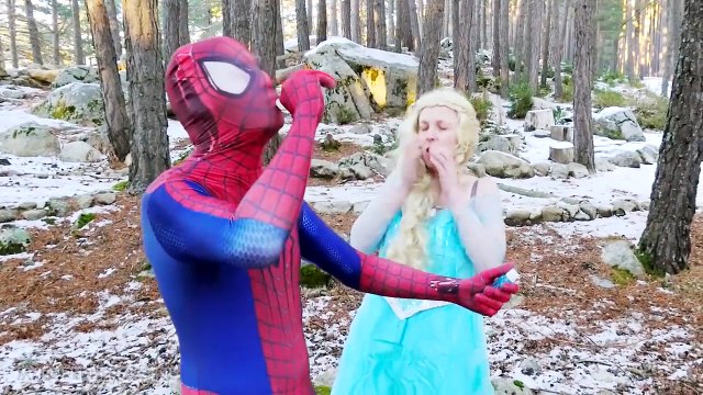 Frozen Elsa Saves Spiderman from Joker in REAL LIFE! Iron Spiderman Transformation Superheroes Movie