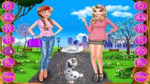 Princess Elsa and Anna Spring Dress Up - Frozen Video Games For Girls