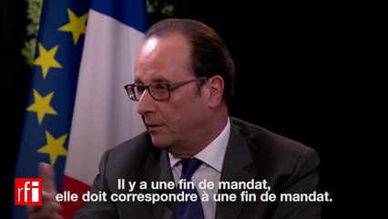 RDC : pour F. Hollande, "la constitution doit être respectée. Il y a une fin de mandat..."