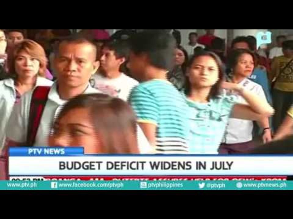 Budget deficit widens in July