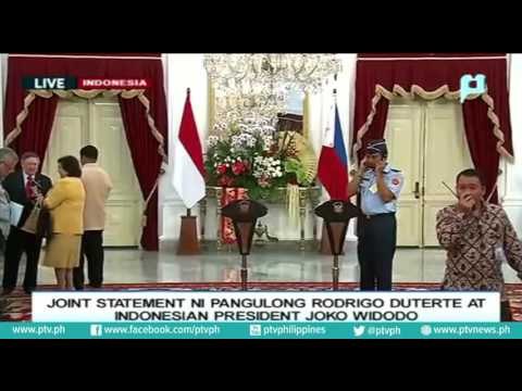 Joint Statement ni Pangulong Rodrigo Duterte at Indonesian President Joko Widodo