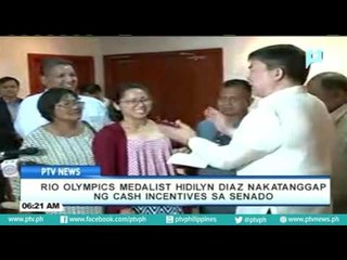 Hidilyn Diaz, muling nakatanggap ng cash incentive mula sa Senate