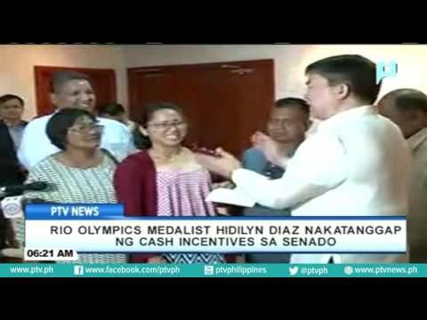 Hidilyn Diaz, muling nakatanggap ng cash incentive mula sa Senate