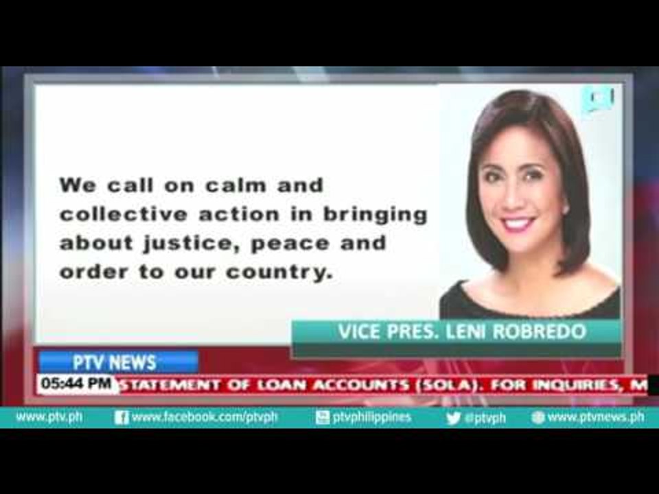 VP Robredo, nanawagan na maging mahinahon at alerto matapos ang nangyaring pagsabog sa Davao City