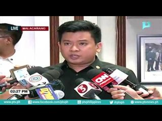 Reading out of Proclamation nos. 55 and 56 by PCO ASec. Kris Ablan, September 6, 2016