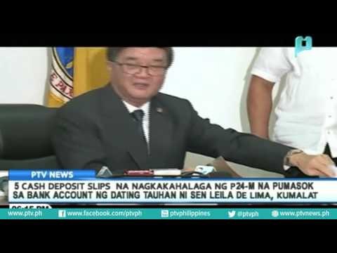 5 cash deposit slips na pumasok sa bank account ng dating tauhan ni Sen. De Lima, kumalat
