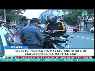 Palasyo, nilinaw na malayo ang 'State of Lawlessness' sa Martial Law
