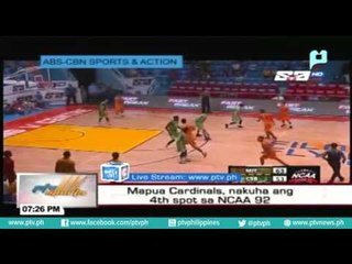 Mapua Cardinals, nakuha ang 4th spot sa NCAA 92