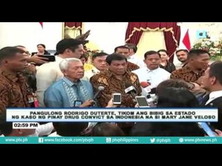 Pres. Duterte, tikom ang bibig sa estado ng kaso ng Pinay drug convict sa Indonesia na si Veloso