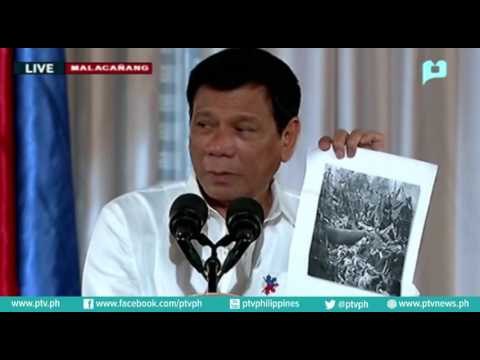 Mga larawan ng mga Pilipinong moro na pinatay ng mga Amerikano, ipinakita ni Pres Duterte