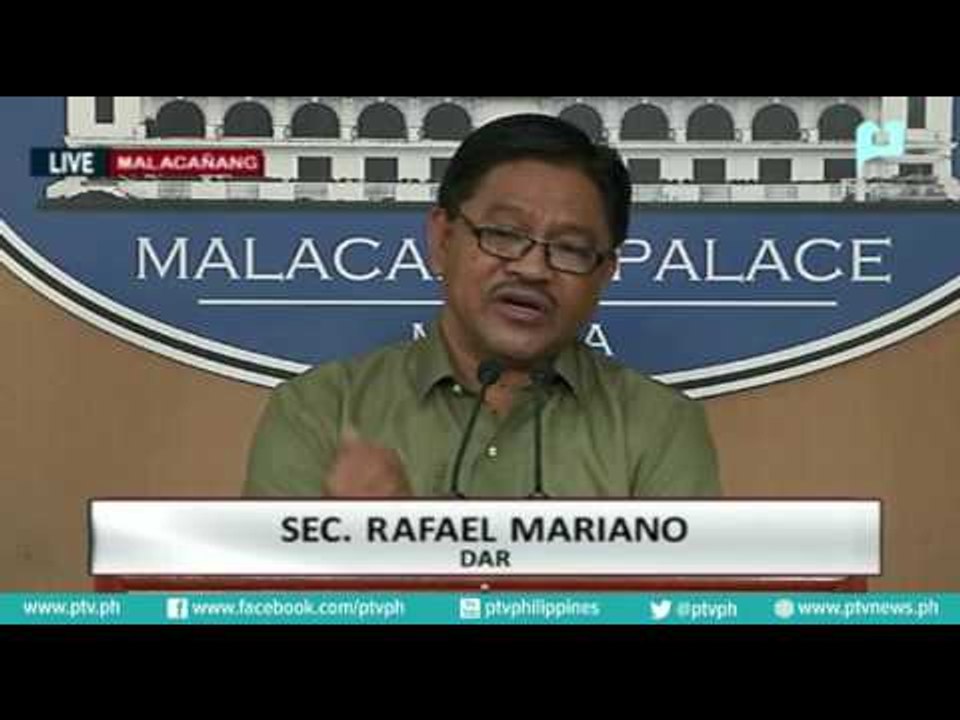 Press briefing ni Presidential Spokesperson Abella kasama si DAR Sec Ka Paeng Mariano [09|13|16]