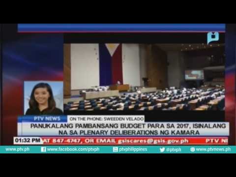 Panukalang pambansang budget para sa 2017, isinalang na sa plenary deliberations ng Kamara