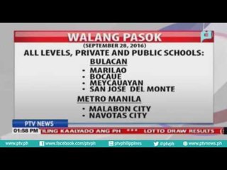 Ilang lugar sa Metro Manila, idineklarang walang pasok