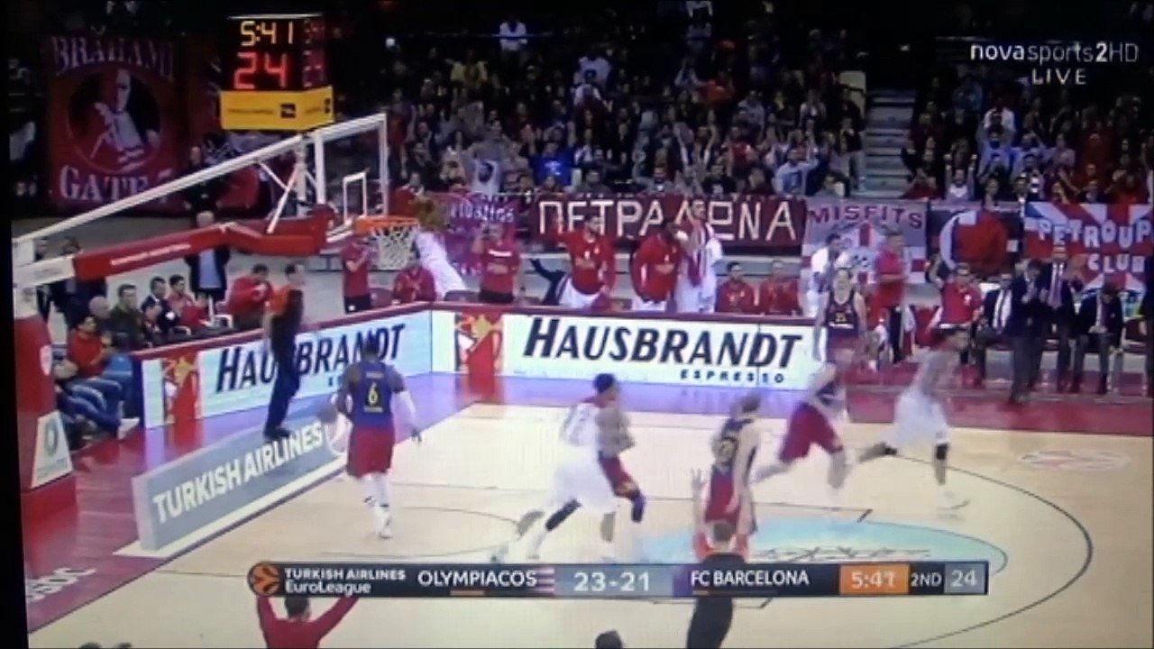 Highlights second period olympiakos vs Barchelona -Στυγμιότυπα δεύτερης περιόδου Ολυμπιακος -Μπαρτσελόνα 16-11-2016 (HD)