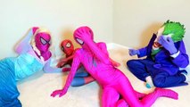 Superhero Superstars Gymnastics - Spiderman vs Joker w/ Pink Spidergirl, Frozen Elsa, Kat Karmashian