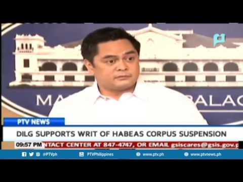 DILG supports writ of habeas corpus suspension