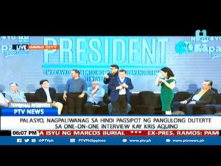 Download Video: Palasyo, nagpaliwanag sa hindi pagsipot ni Pangulong Duterte sa one-on-one interview kay Kris Aquino