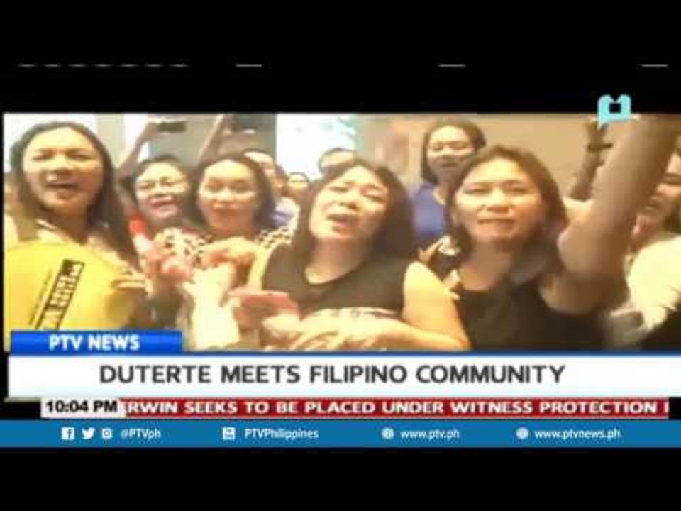 Duterte meets Filipino community