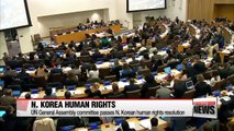 UN General Assembly committee passes N. Korean human rights resolution