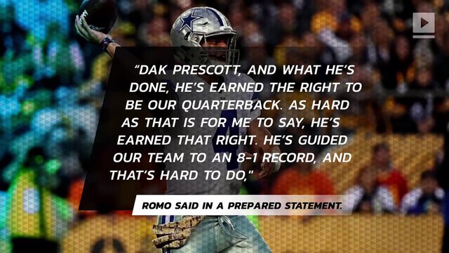 Tony Romo: Dak Prescott earned starting QB role
