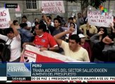 Trabajadores de la salud de Perú inician la anunciada huelga nacional