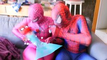 Spiderman vs Fireman vs Frozen In Real Life - w/ SpiderBaby Mermaid & Pink Spidergirl Fun Superhero