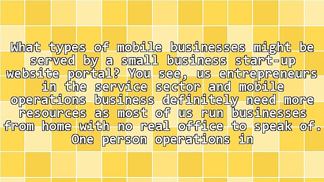 Mobile Business Portal Informational Website Needed To Help Small Business Start-Ups