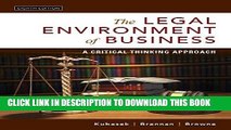 Ebook The Legal Environment of Business: A Critical Thinking Approach (8th Edition) Free Download