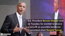 Barack Obama says wants to facilitate good transition to Donald Trump