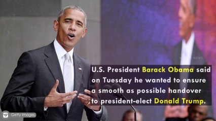 Barack Obama says wants to facilitate good transition to Donald Trump