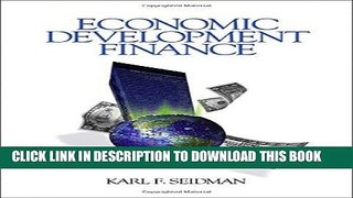 Ebook Economic Development Finance Free Read