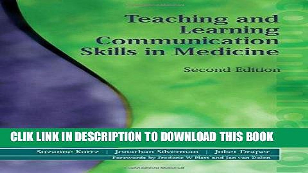 [PDF] Teaching and Learning Communication Skills in Medicine, 2nd Edition Full Online