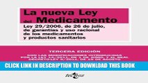 PDF La nueva ley del medicamento / The new drug law: Ley 29/2006, de 26 de julio, de garantias y