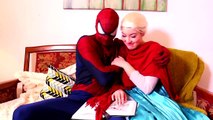Spiderman & Frozen Elsa & Spiderbaby & Pink Spidergirl & Frozen Anna vs Maleficent vs Joker Superher
