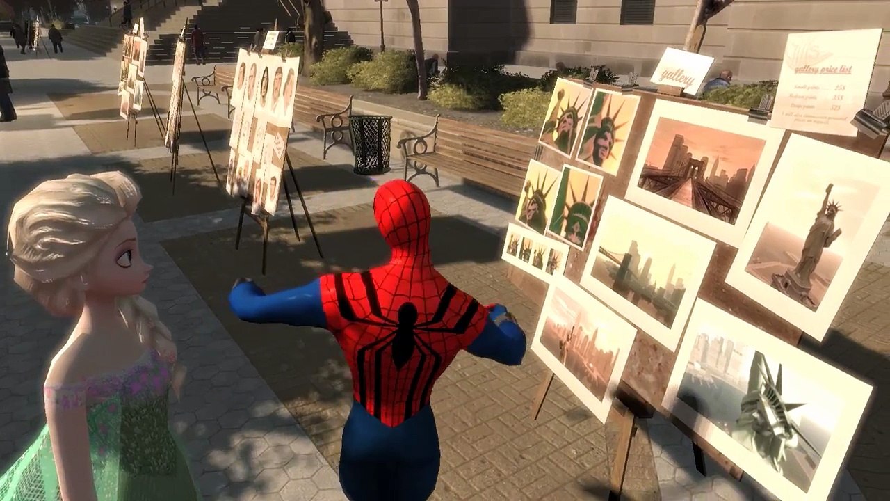 Spiderman Love Frozen Elsa Date With Lamborgini Finger Family Nursery Rhymes Kids Song