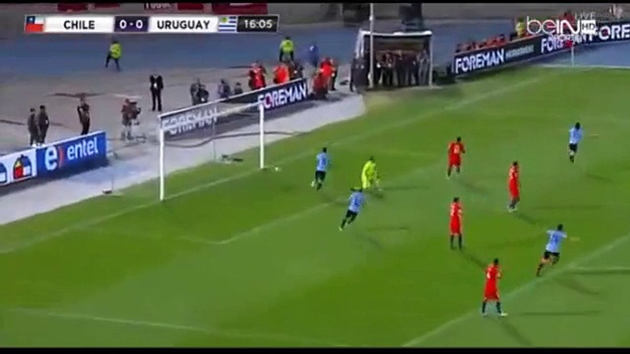 Edinson Cavani Super Goal 0-1 Chile vs Uruguay 15.11.2016 HD