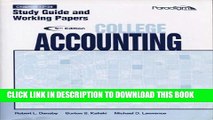 Best Seller College Accounting Chapters 13-28 Study Guide and Working Papers, Fifth Edition Free