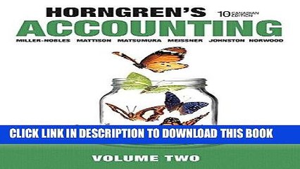 [PDF] Horngren s Accounting, Volume 2, Tenth Canadian Edition (10th Edition) Full Online
