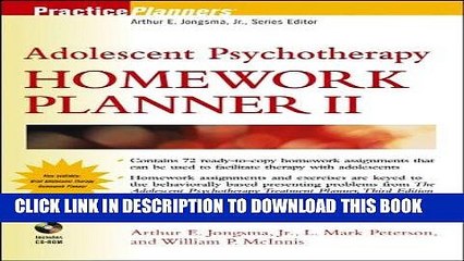[PDF] Adolescent Psychotherapy Homework Planner II Popular Collection