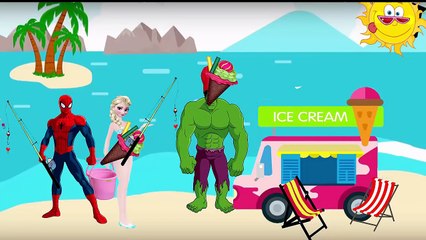 Spiderman vs Elsa Funny Pranks Collection 2 - Spiderman Vs Elsa Fishing