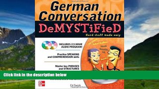 Best Buy Deals  German Conversation Demystified with Two Audio CDs  Best Seller Books Best Seller