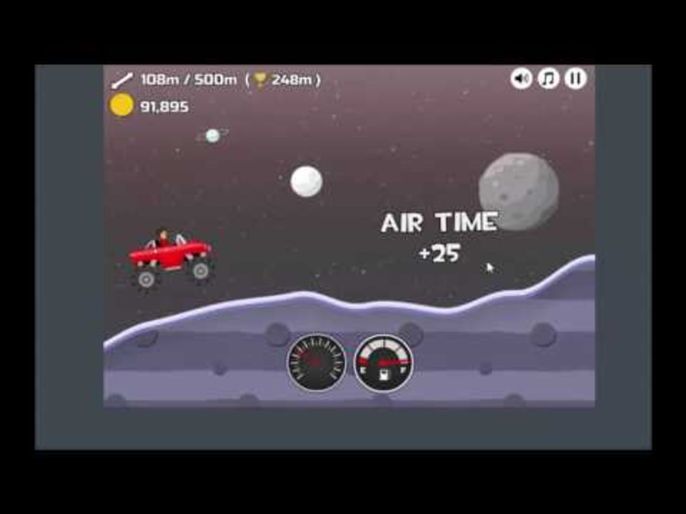 Hill Climb Racing In MOON With Pickup Truck 182m